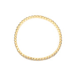 1 Row 3mm Crystal Stretch Bracelet Gold Tone, Black Diamond Crystal
