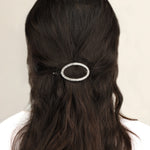 Weekend Ritual-2 Row Crystal Oval Hairclip-Accessories-Blue Ruby Jewellery-Vancouver Canada