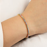 Weekend Ritual-1 Row 3mm Crystal Stretch Bracelet-Bracelets-Blue Ruby Jewellery-Vancouver Canada