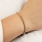 Weekend Ritual-1 Row 3mm Crystal Stretch Bracelet-Bracelets-Blue Ruby Jewellery-Vancouver Canada