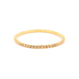 Weekend Ritual-1 Row 3mm Crystal Stretch Bracelet-Bracelets-Gold Tone, Peach Crystal-Blue Ruby Jewellery-Vancouver Canada