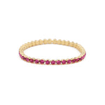 1 Row 4mm Crystal Stretch Bracelet Gold Tone, Fushia Crystal