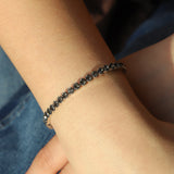 Weekend Ritual-1 Row 4mm Crystal Stretch Bracelet-Bracelets-Blue Ruby Jewellery-Vancouver Canada