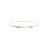 1 Row Crystal Choker Gold Plated, White Crystal
