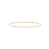 1 Row Crystal Choker Gold Plated, White Crystal
