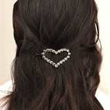 Weekend Ritual-1 Row Large Crystal Heart Hairclip-Accessories-Blue Ruby Jewellery-Vancouver Canada