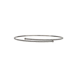 1 Row Crystal Choker Gunmetal Plated, Black Diamond Crystal