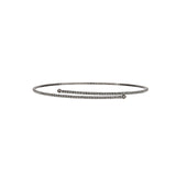 1 Row Crystal Choker Gunmetal Plated, Black Diamond Crystal