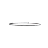 1 Row Crystal Choker Gunmetal Plated, Black Diamond Crystal