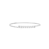 Baguette CZ Choker Silver Plated, Cubic Zirconia