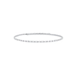 Baguette CZ Choker Silver Plated, Cubic Zirconia