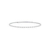 Baguette CZ Choker Silver Plated, Cubic Zirconia