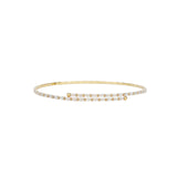 Baguette CZ Choker Gold Plated, Cubic Zirconia