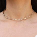 Baguette CZ Choker Gold Plated, Cubic Zirconia
