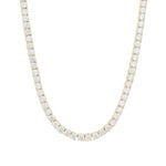 Tennis CZ Necklace | 4mm Gold Plated, Cubic Zirconia