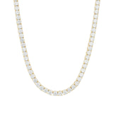 Tennis CZ Necklace | 4mm Gold Plated, Cubic Zirconia