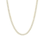 Tennis CZ Necklace | 3mm Gold Plated, Cubic Zirconia