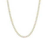 Tennis CZ Necklace | 3mm Gold Plated, Cubic Zirconia