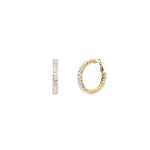 Marquise CZ Hoops | 35mm Gold Plated, Cubic Zirconia