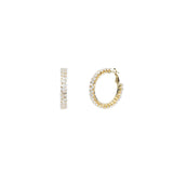 Marquise CZ Hoops | 35mm Gold Plated, Cubic Zirconia