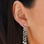 Weekend Ritual-3 Row Marquise Drop Earrings-Earrings-Blue Ruby Jewellery-Vancouver Canada