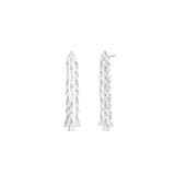 Weekend Ritual-3 Row Marquise Drop Earrings-Earrings-Silver Plated, Cubic Zirconia-Blue Ruby Jewellery-Vancouver Canada