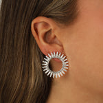 Weekend Ritual-Open Starburst Crystal Earrings-Earrings-Blue Ruby Jewellery-Vancouver Canada