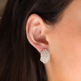 Weekend Ritual-Pavé Oval Studs-Earrings-Blue Ruby Jewellery-Vancouver Canada