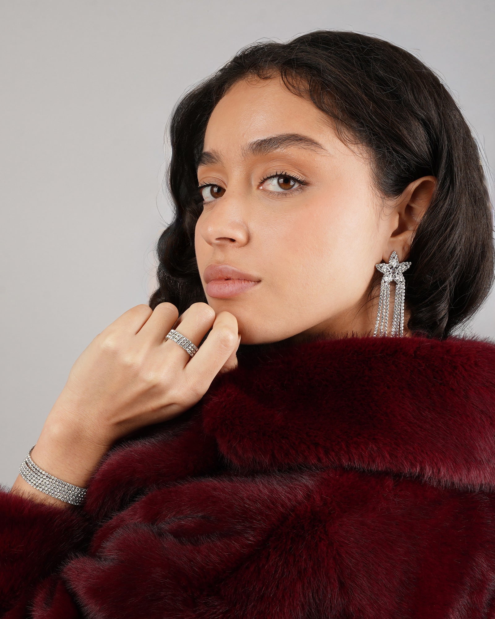 Weekend Ritual-Star CZ Tassel Earrings-Earrings-Blue Ruby Jewellery-Vancouver Canada