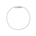 Round Crystal Tennis Bracelet | 1.3mm Silver Plated, White Crystal