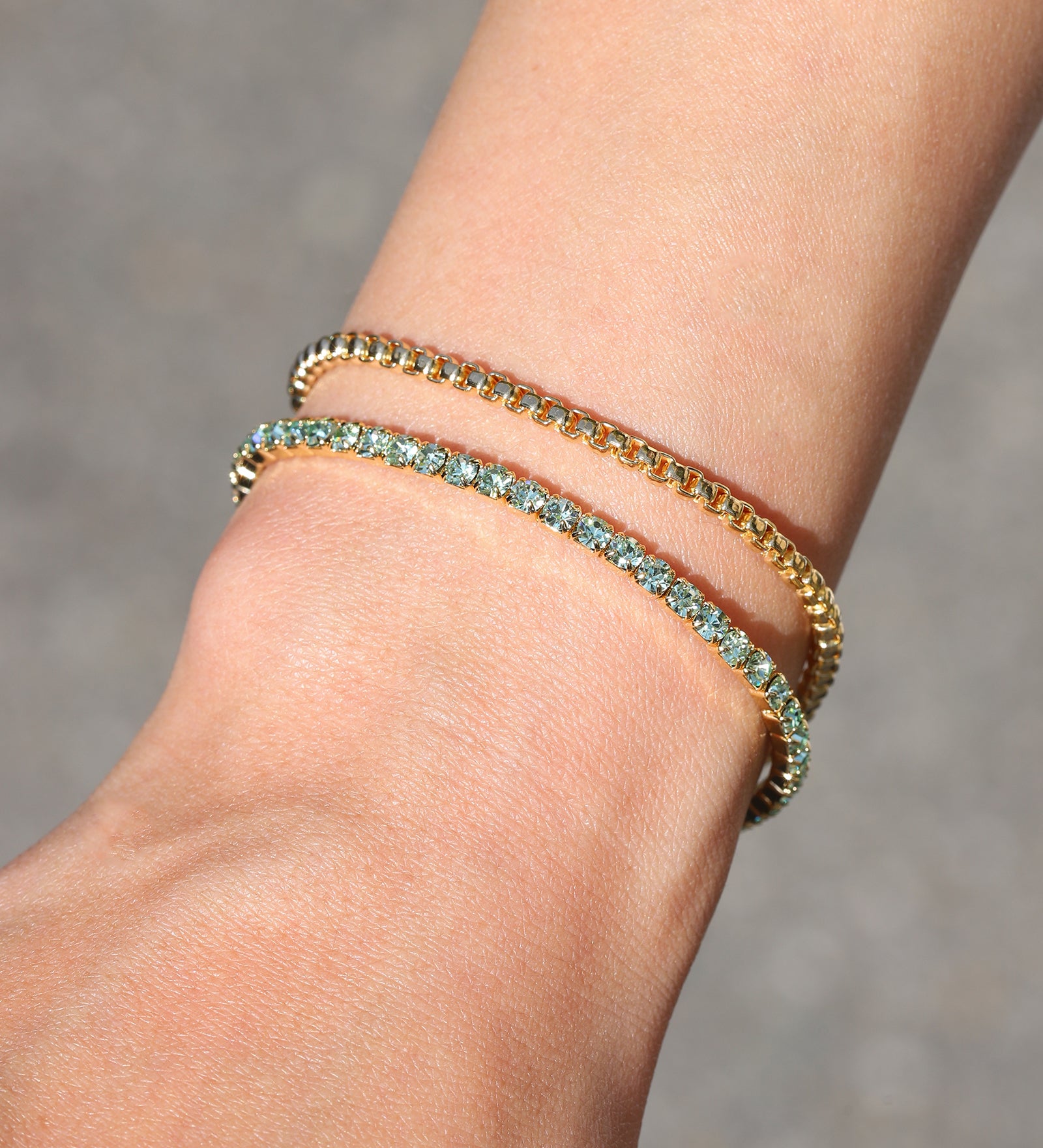 Weekend Ritual-1 Row 3mm Crystal Stretch Bracelet-Bracelets-Blue Ruby Jewellery-Vancouver Canada