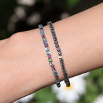 Weekend Ritual-1 Row 3mm Crystal Stretch Bracelet-Bracelets-Blue Ruby Jewellery-Vancouver Canada