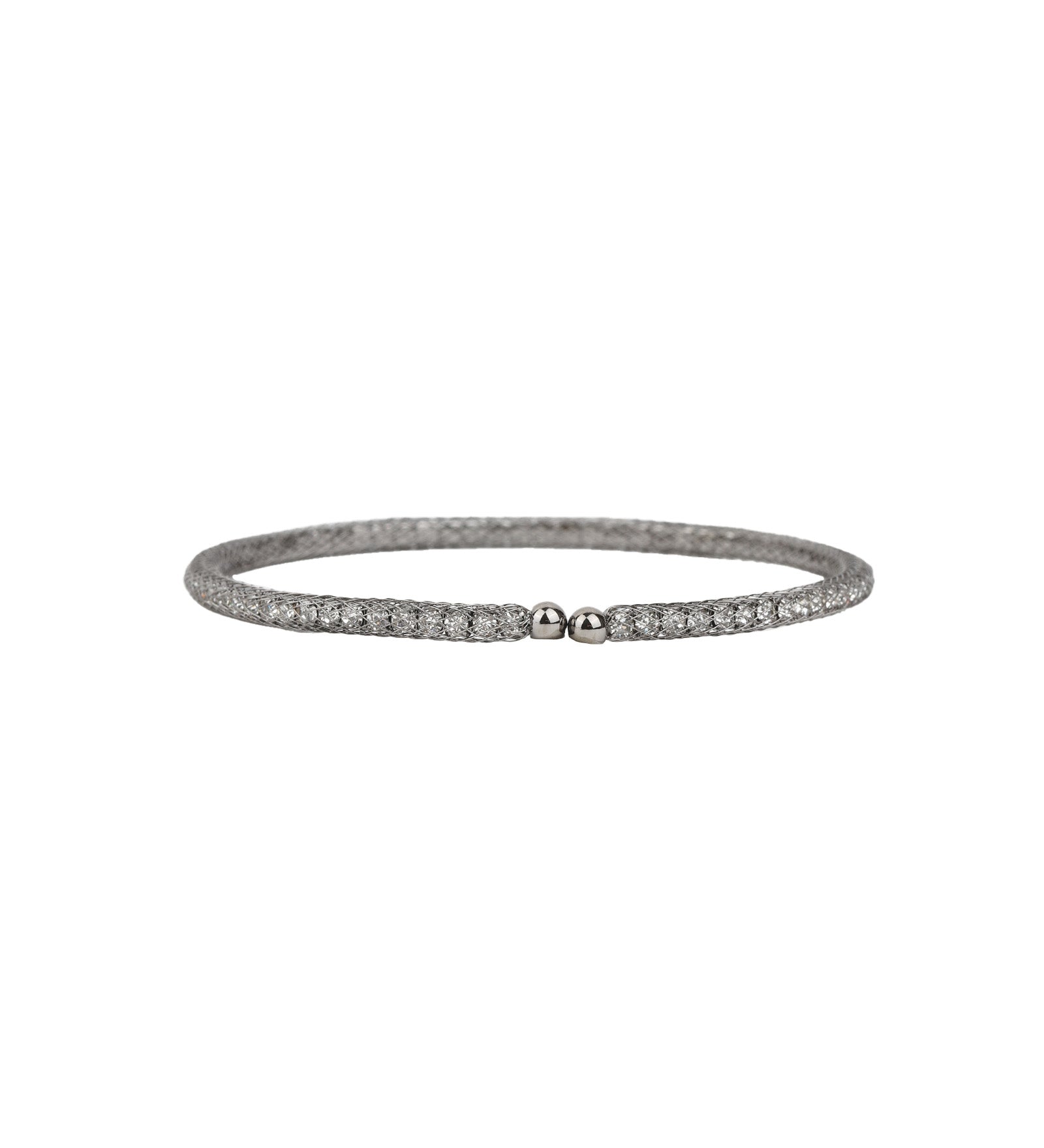 Weekend Ritual-Mesh Round Crystal Cuff-Bracelets-Blue Ruby Jewellery-Vancouver Canada