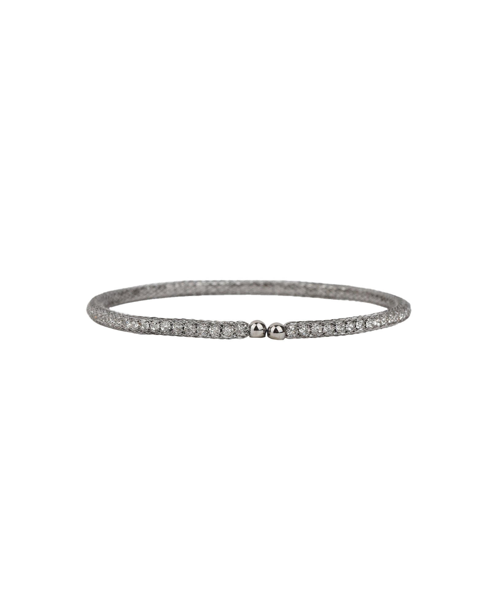 Weekend Ritual-Mesh Round Crystal Cuff-Bracelets-Blue Ruby Jewellery-Vancouver Canada