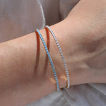 1 Coil Crystal Cuff Gold Plated, Blue Opal Crystal