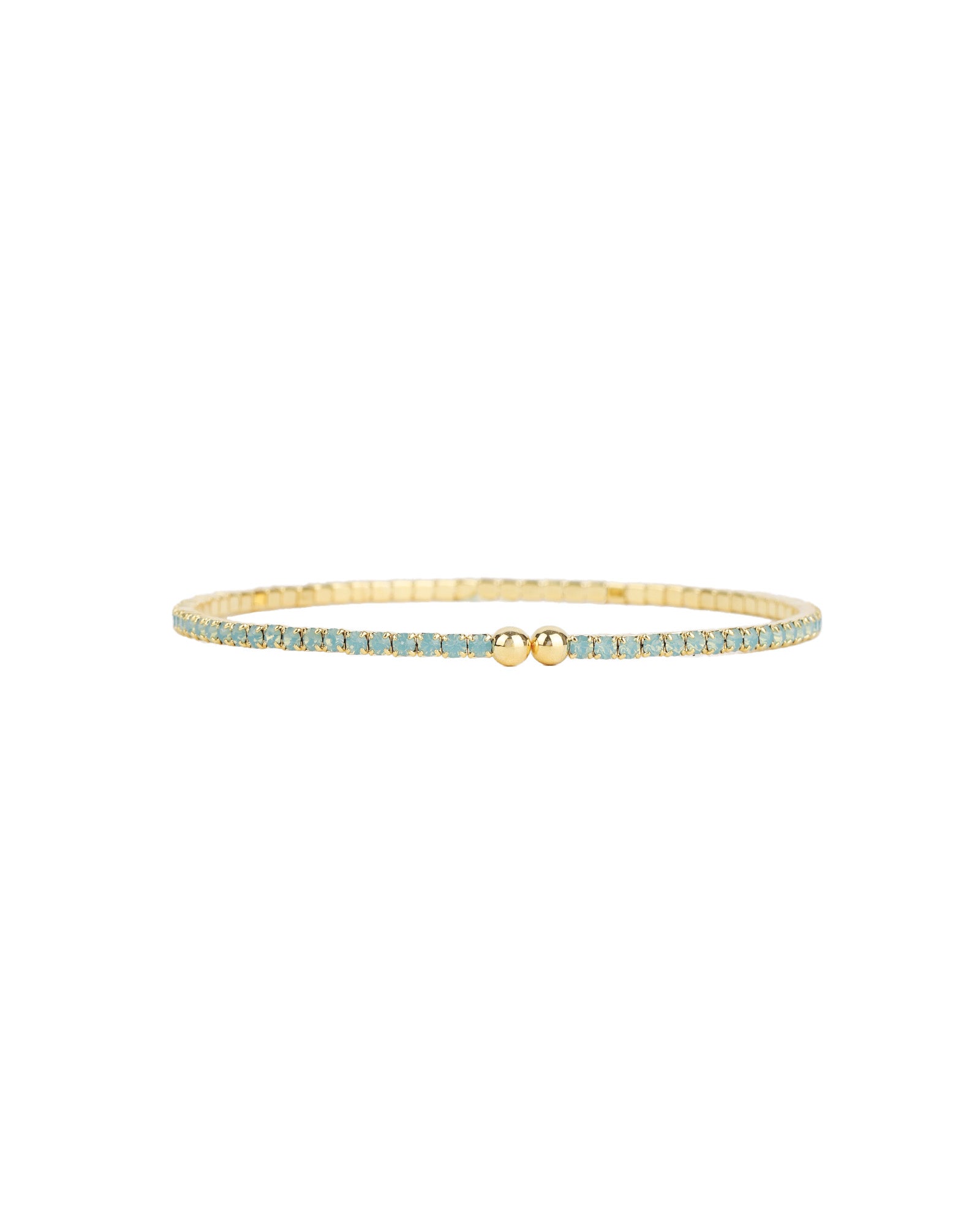 1 Coil Crystal Cuff Gold Plated, Pacific Opal Crystal