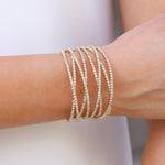 Weekend Ritual-8 Row Crystal Cuff-Bracelets-Blue Ruby Jewellery-Vancouver Canada