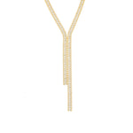 Baguette CZ Lariat Gold Plated, Cubic Zirconia
