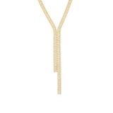 Baguette CZ Lariat Gold Plated, Cubic Zirconia