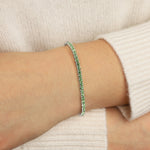 Weekend Ritual-1 Row 3mm Crystal Stretch Bracelet-Bracelets-Blue Ruby Jewellery-Vancouver Canada