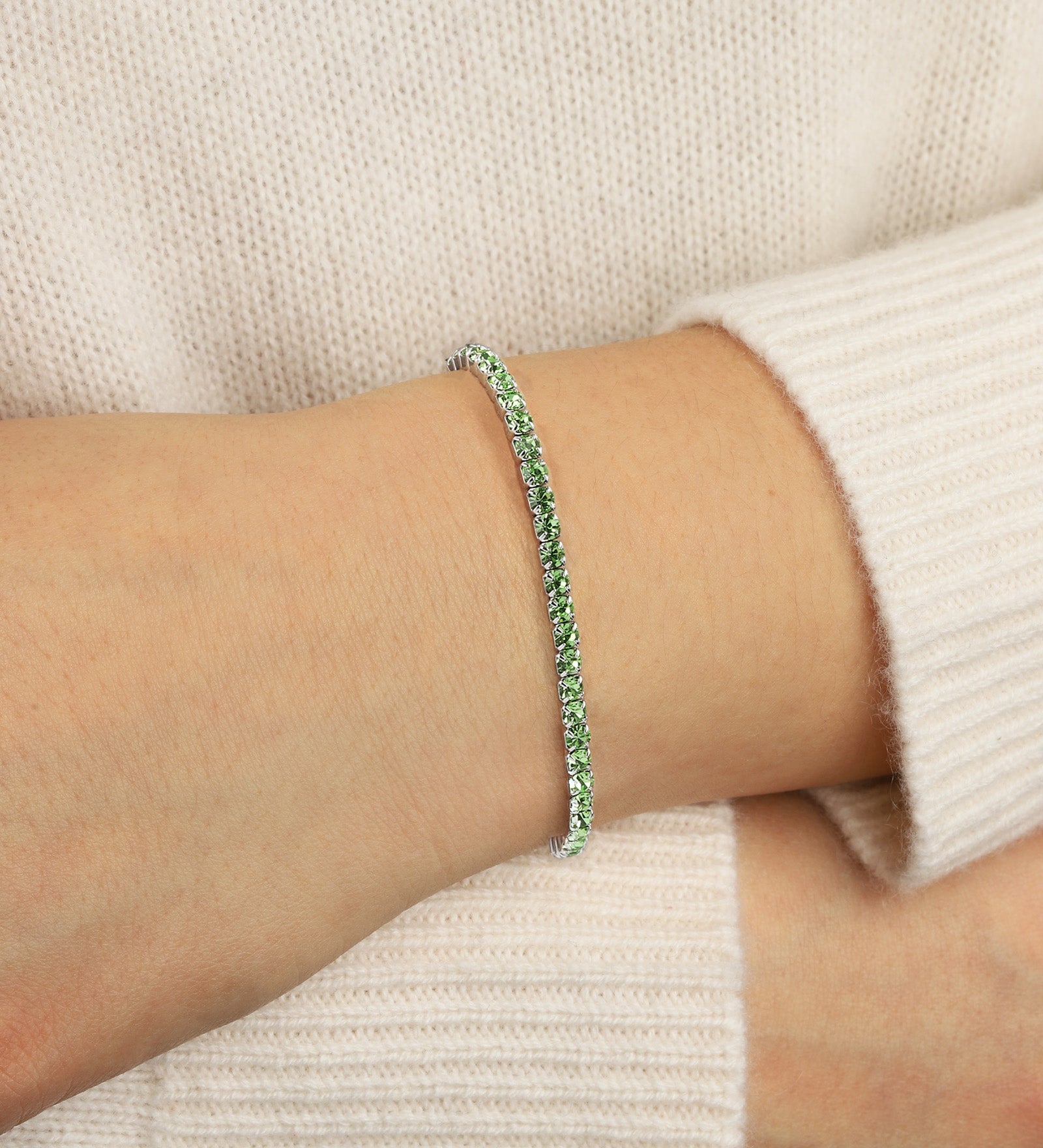 Weekend Ritual-1 Row 3mm Crystal Stretch Bracelet-Bracelets-Blue Ruby Jewellery-Vancouver Canada