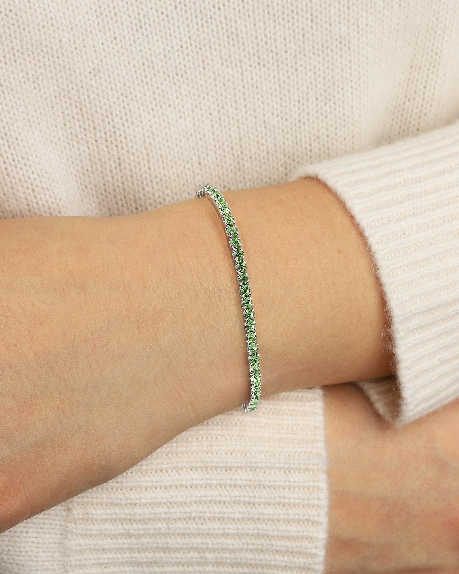 Weekend Ritual-1 Row 3mm Crystal Stretch Bracelet-Bracelets-Blue Ruby Jewellery-Vancouver Canada