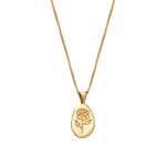 Wolf Circus-Rose Pendant Necklace-Necklaces-14k Gold Vermeil, 14k Gold Plated-Blue Ruby Jewellery-Vancouver Canada
