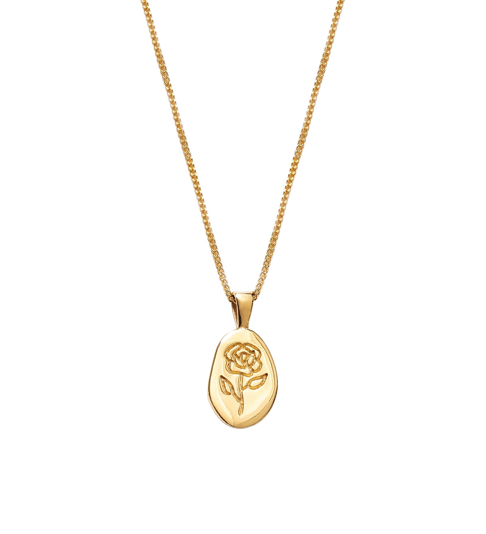 Wolf Circus-Rose Pendant Necklace-Necklaces-14k Gold Vermeil, 14k Gold Plated-Blue Ruby Jewellery-Vancouver Canada
