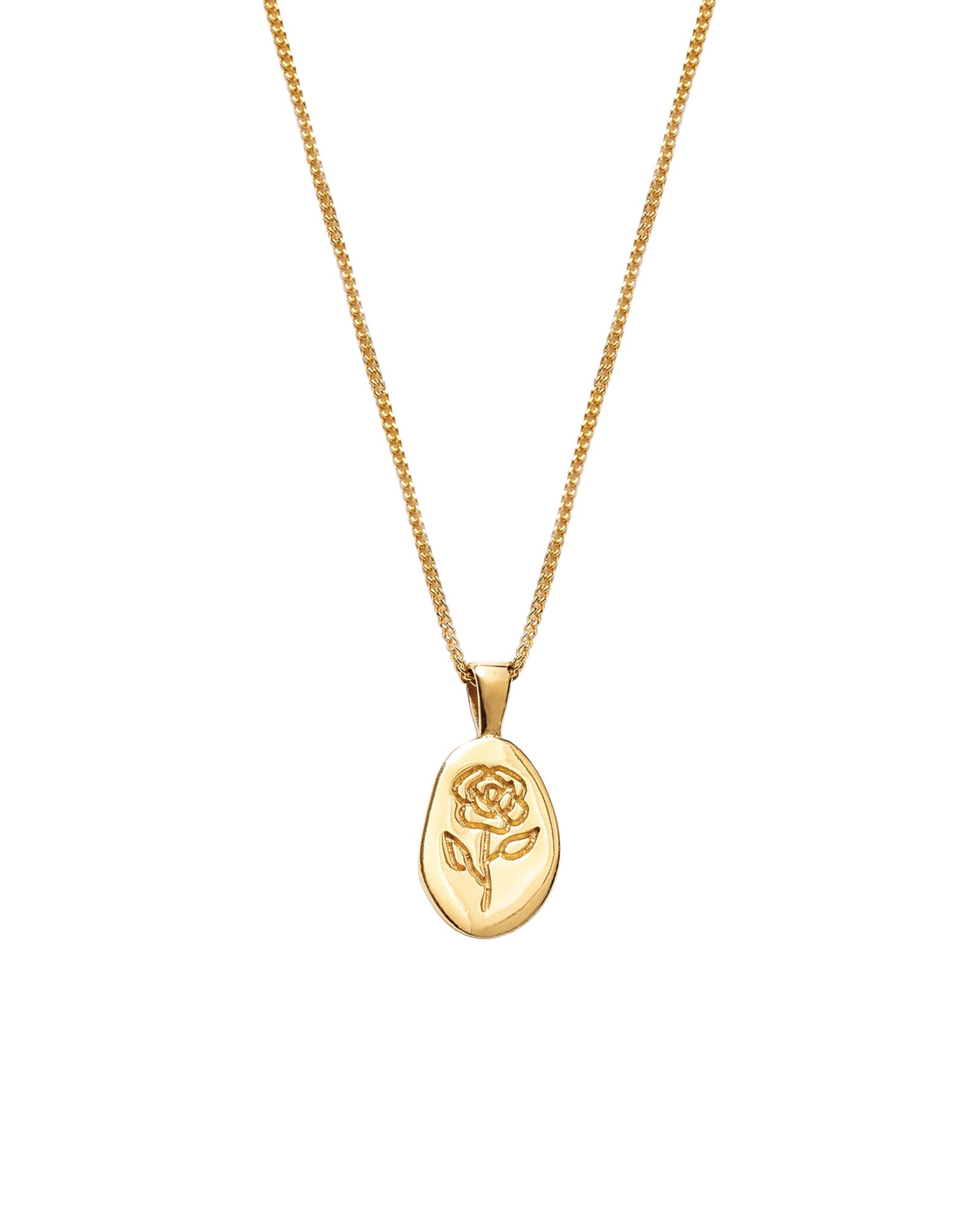 Wolf Circus-Rose Pendant Necklace-Necklaces-14k Gold Vermeil, 14k Gold Plated-Blue Ruby Jewellery-Vancouver Canada
