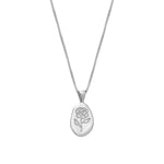 Wolf Circus-Rose Pendant Necklace-Necklaces-Sterling Silver-Blue Ruby Jewellery-Vancouver Canada