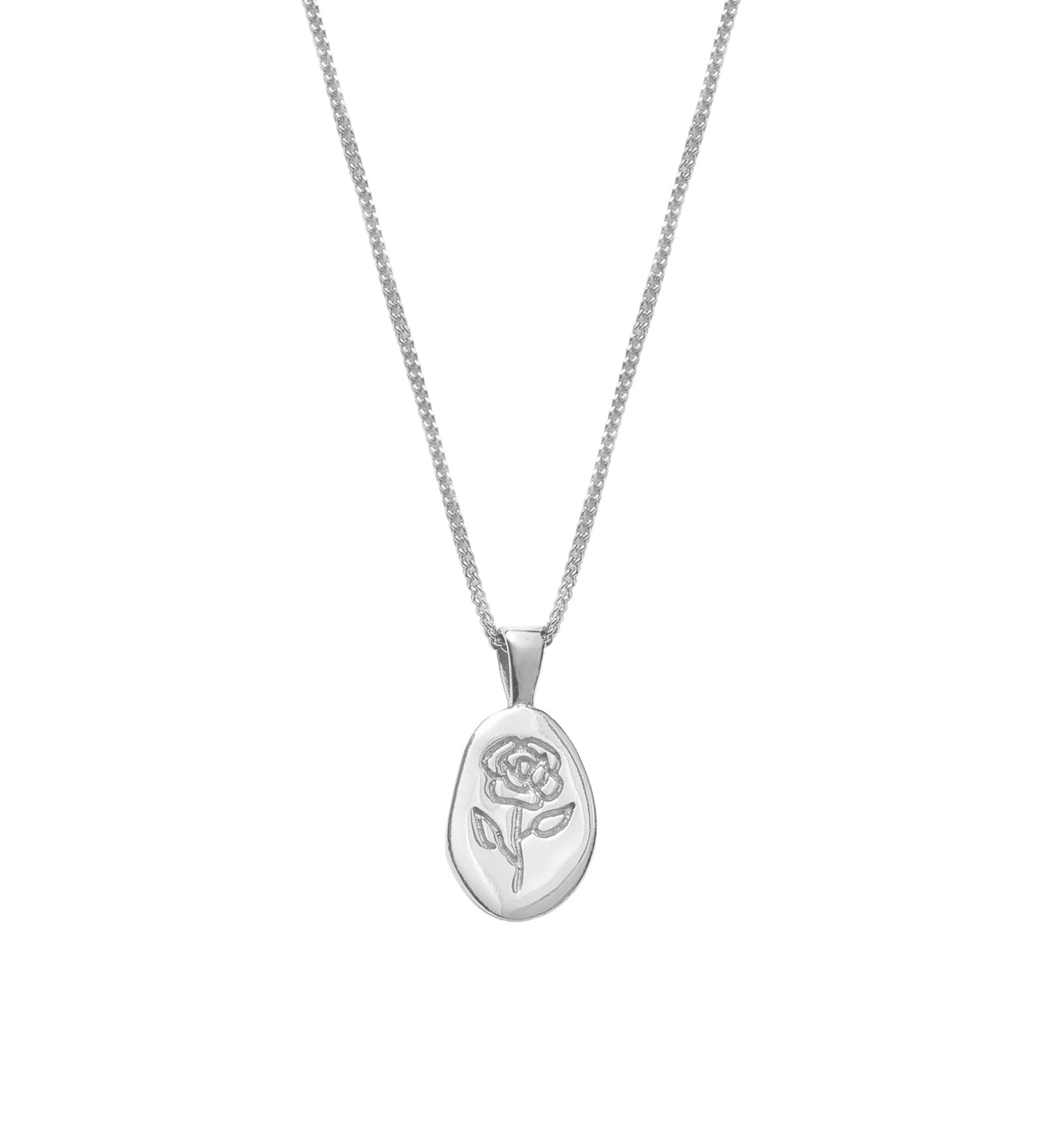 Wolf Circus-Rose Pendant Necklace-Necklaces-Sterling Silver-Blue Ruby Jewellery-Vancouver Canada