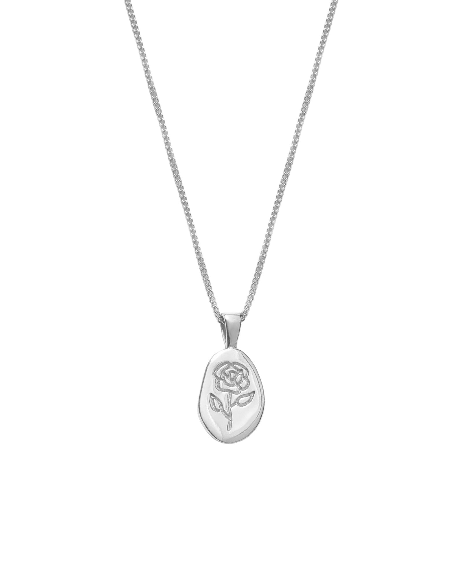 Wolf Circus-Rose Pendant Necklace-Necklaces-Sterling Silver-Blue Ruby Jewellery-Vancouver Canada