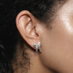 Small Ruby Earrings Sterling Silver