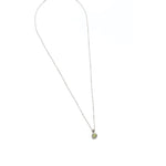Liv Necklace Sterling Silver, Synthetic Green Sapphire